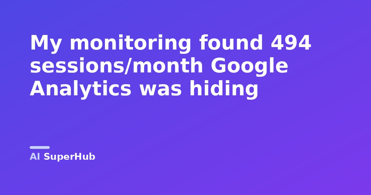 My monitoring found 494 sessions/month Google Analytics was hiding